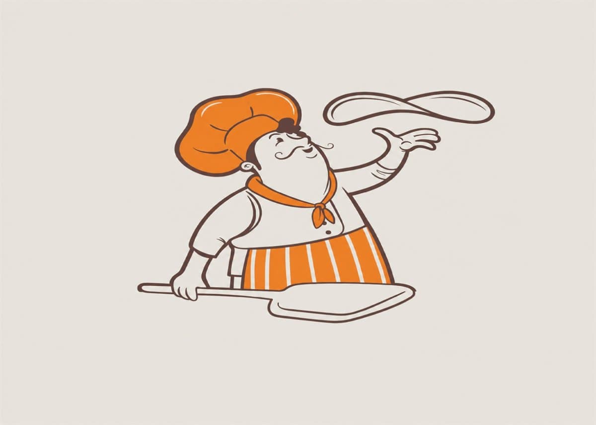 Chefachef orange chef illustration